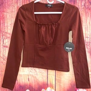 Jolie & Joy Brown Top